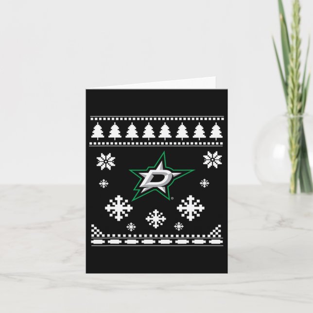 Dallas Stars Ugly Christmas Sweater Holidaze Karte (Vorderseite)