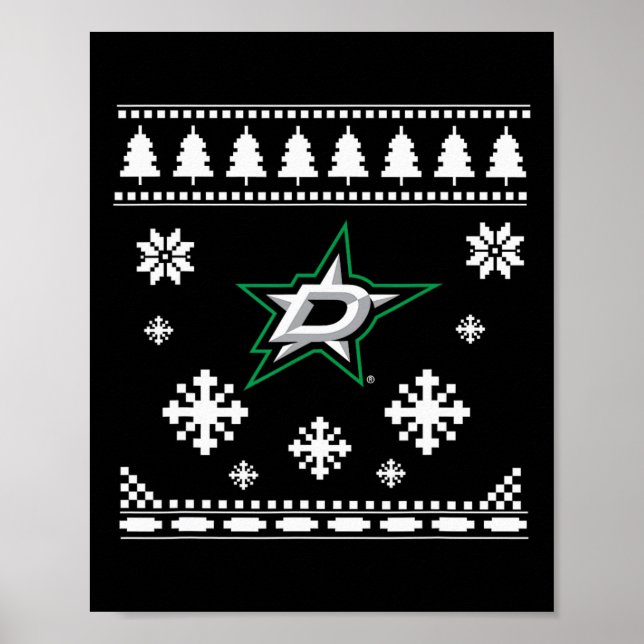 Dallas Stars Ugly Christmas Sweater Holidaze Poster (Vorne)