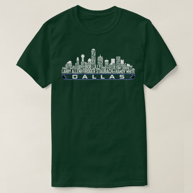 Dallas Team All Time Legends Dallas City Skyline T-Shirt (Design vorne)