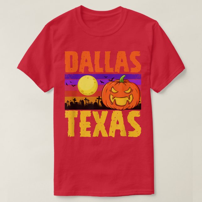 Dallas Teas Happy Halloween Party Städtepreis T-Shirt (Design vorne)