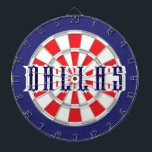 DALLAS Texan White, Silver, Red and Navy Blue Dartscheibe<br><div class="desc">DALLAS Texan White, Silver, Red, und Navy Blue Farbton Dart Board Spiel inklusive 6 Messingdarts. Sie können den Text anpassen, indem Sie die Personalisierungsoption auswählen 🎯 Bitte lass mir, ob Sie weitere Fragen haben und weil Zazzles Kundensupport die Kundenerfahrung bearbeitet, können Sie den Zazzle Kundensupport per Chat, Telefon oder E-Mail...</div>