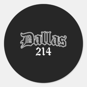 Dallas Texas 214 Runder Aufkleber
