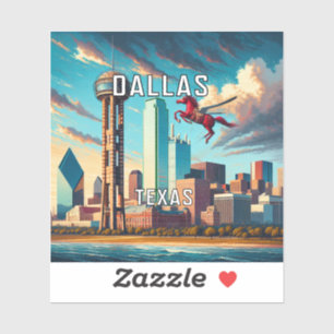 Dallas Texas 3 Inch Vinyl Sticker