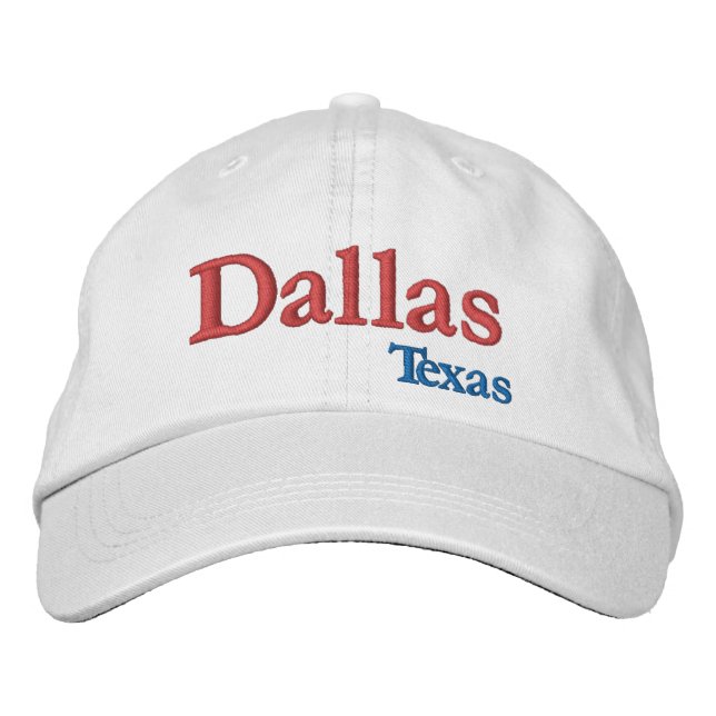 Dallas Texas bestickte Baseballkappe (Vorderseite)