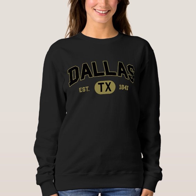 Dallas Texas Black&Gold Graphic Sweatshirt (Vorderseite)