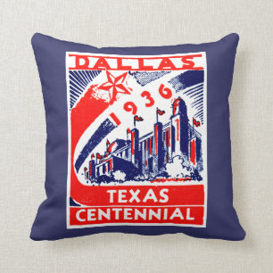 Dallas Texas Centennial 1936 Kissen