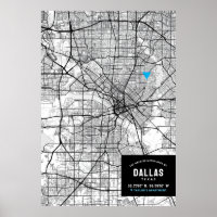 Dallas, Texas City Map + Ihre Lage markieren