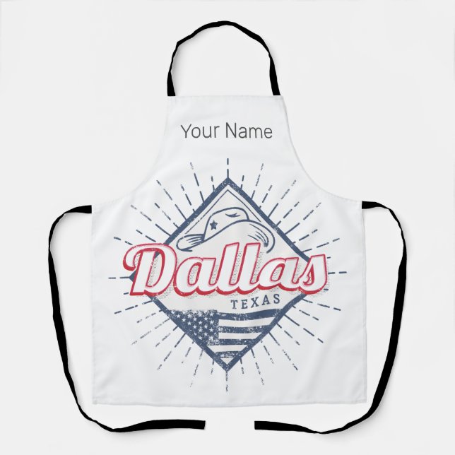 Dallas Texas City United Staaten Vintag USA Schürze (Vorderseite)