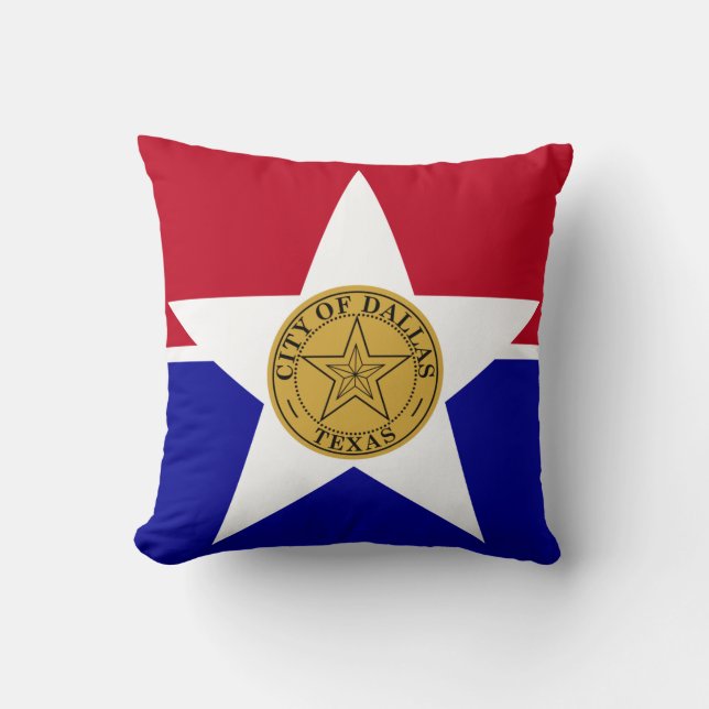 Dallas, Texas, Flag American MoJo Pillow Kissen (Vorderseite)