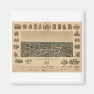 Dallas Texas im Jahre 1892 Magnet