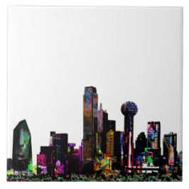Dallas, Texas in Graffiti Fliese
