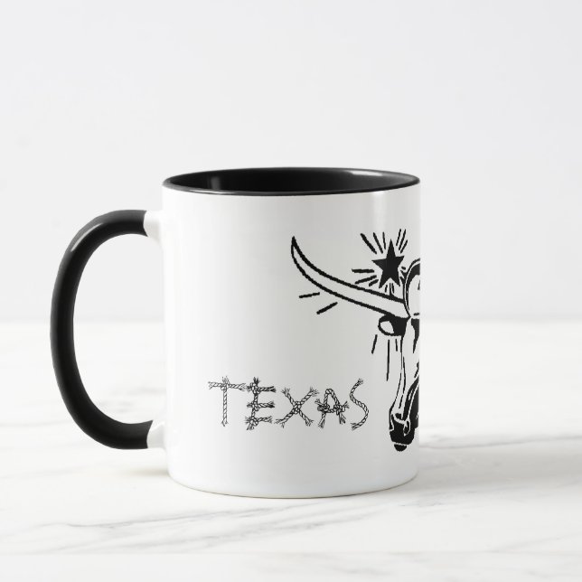 Dallas Texas Longhorn Keramik Tasse (Links)