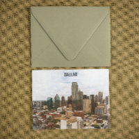 Dallas Texas Panorama VIew City Silhouette