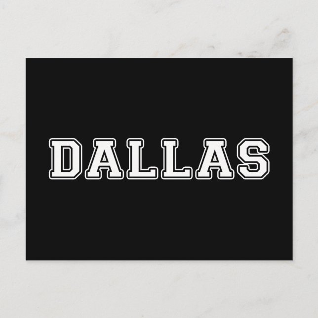 Dallas Texas Postkarte (Vorderseite)