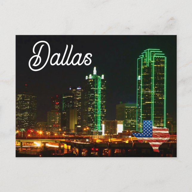 Dallas Texas Postkarte (Vorderseite)