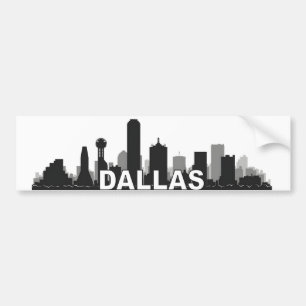 Dallas Texas Skyline Autoaufkleber