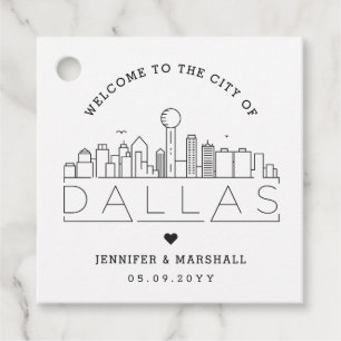 Dallas, Texas Skyline Begrüßung Geschenkanhänger