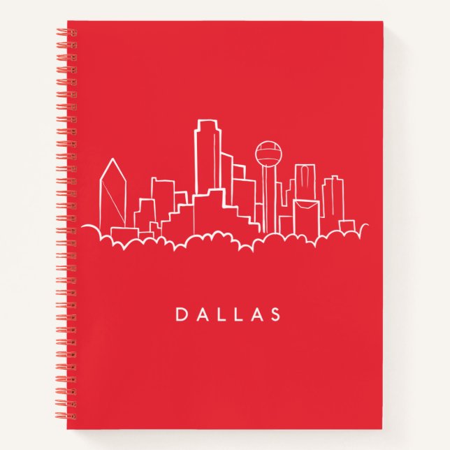 Dallas Texas Skyline Notizbuch (Vorderseite)