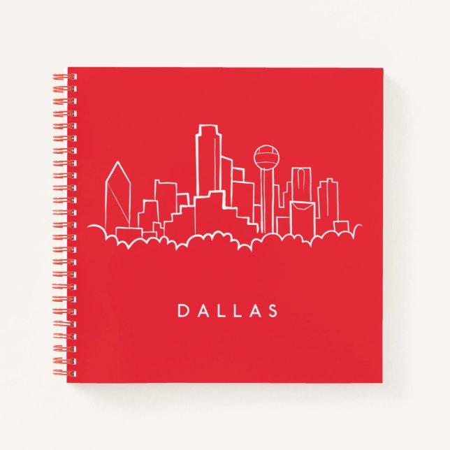 Dallas Texas Skyline Notizbuch (Vorderseite)