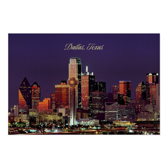 Dallas, Texas skyline Poster (Vorderseite)