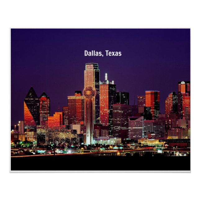 Dallas, Texas Skyline Poster (Vorderseite)