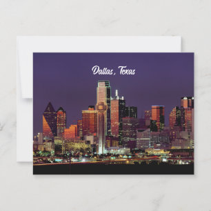 Dallas, Texas skyline Postkarte