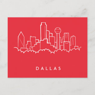 Dallas Texas Skyline Postkarte