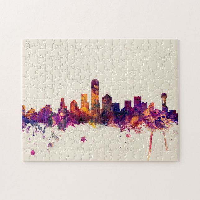 Dallas Texas Skyline Puzzle (Horizontal)