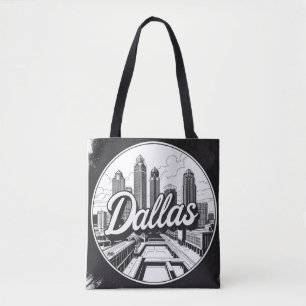 Dallas Texas Skyline Schwarz-Weiß-Stadtbild