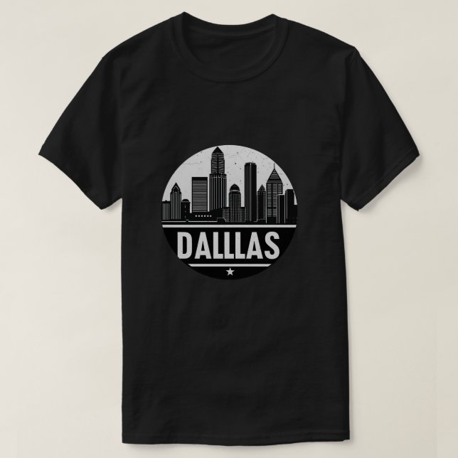 Dallas Texas Skyline T-Shirt (Design vorne)