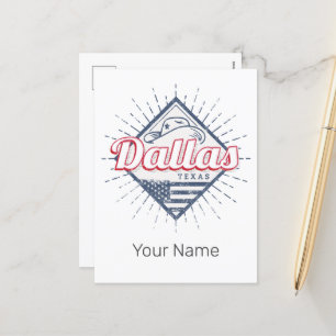 Dallas Texas Stadt Vereinigte Staaten Vintage USA Feiertagspostkarte