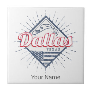 Dallas Texas Stadt Vereinigte Staaten Vintage USA Fliese