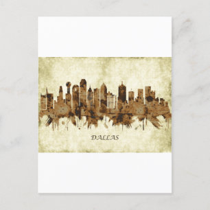 Dallas Texas Stadtbild Feiertagspostkarte