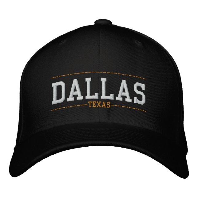 Dallas Texas USA bestickte Hats Bestickte Baseballkappe (Vorderseite)