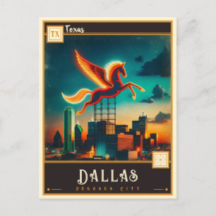Dallas, Texas VINTAG Postkarte