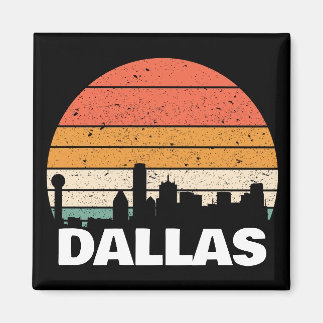 DALLAS TEXAS VINTAG SUNSET MAGNET (Vorne)