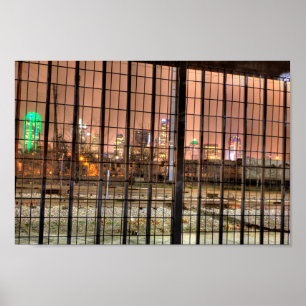 Dallas, Texas von der anderen Seite der Tracks Poster