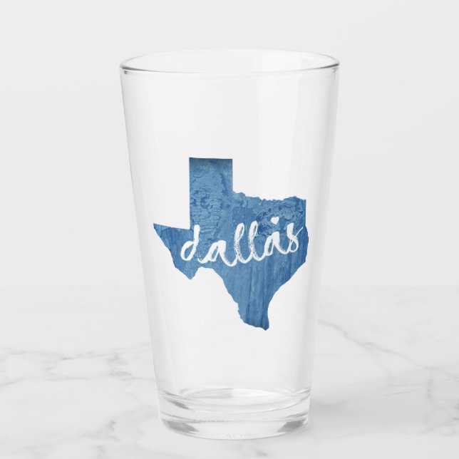 Dallas, Texas Wood Grain Glas (Vorderseite)