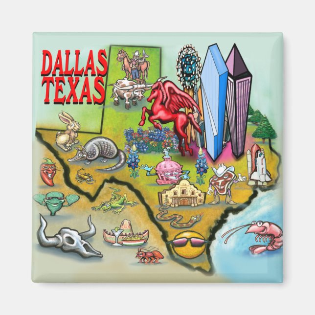 Dallas TX Magnet (Vorne)