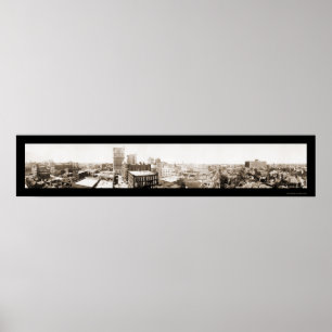 Dallas TX New Skyline Photo 1913 Poster