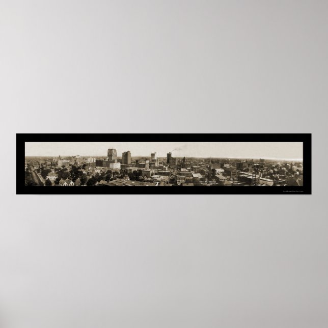 Dallas TX Skyline Foto 1912 Poster (Vorne)