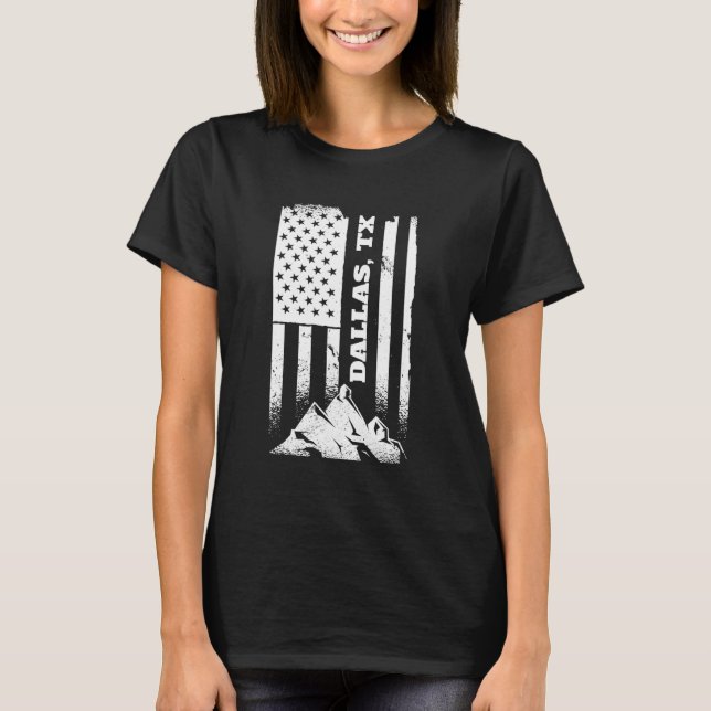 Dallas Tx Texas American Patriotic erschüttert Jul T-Shirt (Vorderseite)