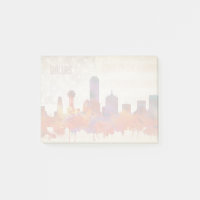 Dallas, TX| Watercolor City Skyline