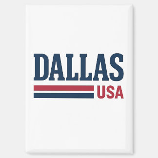 Dallas USA Logo Vintag Patriotic Design Magnet