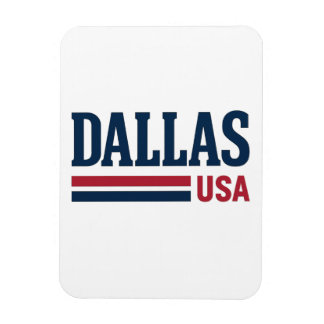 Dallas USA Logo Vintag Patriotic Design Magnet
