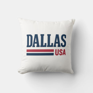 Dallas USA Logo Vintage Patriotisches Design Kissen