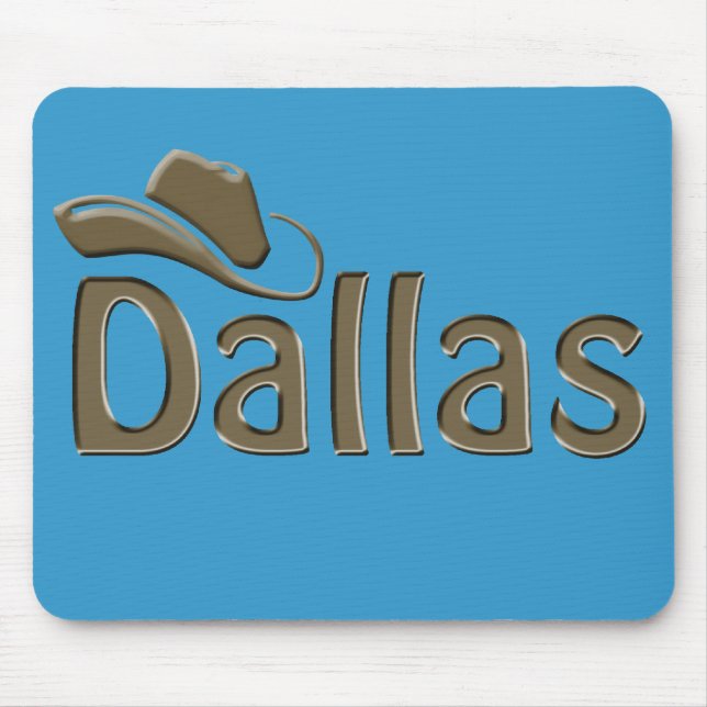 Dallas - veränderbare Hintergrundfarbe Mousepad (Vorne)