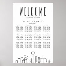 Dallas Wedding | 12 Tabelle Seating Chart