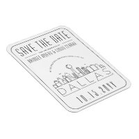 Dallas Wedding Stylized Skyline Save the Date