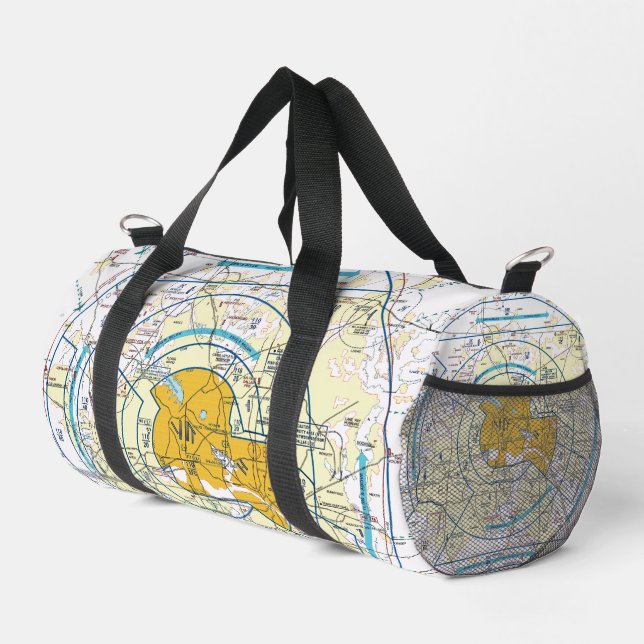 Dallas. Worth Flyway Chart Duffle Bag (Rechte Ecke)